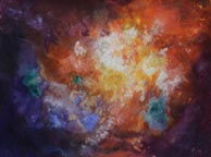 womb of creation mixed media painting